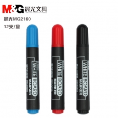 晨光(M&G) 单头大号白板笔 可擦笔大头笔#MG2160，红色，12支装