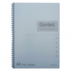 渡边(Gambol) A4，80页PP面双圈本 螺旋本#DS2108