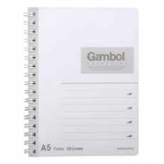 渡边(Gambol) A5，80页PP面双圈本 线圈本螺旋本#DS1488
