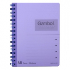 渡边(Gambol) A5，80页PP面双圈本 线圈本螺旋本#DS1488