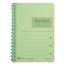 渡边(Gambol) A6，50页PP面双圈本 线圈本螺旋本#DS1055