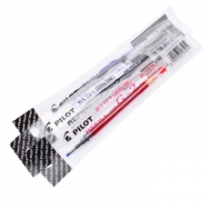 百乐(Pilot) 0.5mm按制笔芯 BL-G2-5中性笔替芯#BLS-G2-5，红色，12支装
