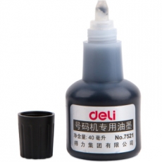 得力(Deli) 40ml号码机专用油 号码机油 打码机油墨#7521