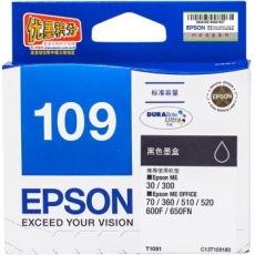 爱普生(Epson) 打印机墨盒 原装爱普生墨盒#T1091，黑色
