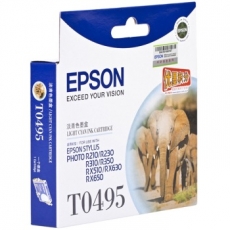 爱普生(Epson) 打印机墨盒 原装爱普生墨盒#T0495，浅青色