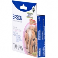 爱普生(Epson) 打印机墨盒 原装爱普生墨盒#T0496，浅红色