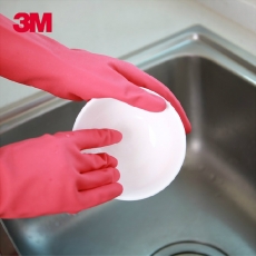 3M 合宜系列 大号纤巧型天然橡胶手套 清洁手套#G621