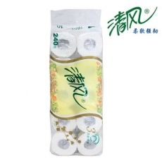 清风卷纸 清风B22AB 130g 3层厕所卷筒纸 厕所纸巾 平纹厕所纸小卷纸，10卷/提