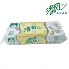 清风卷纸 清风B22AB 130g 3层厕所卷筒纸 厕所纸巾 平纹厕所纸小卷纸，10卷/提