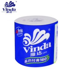 维达卷纸 蓝色经典维达160g 3层小卷纸 卫生纸厕所卷纸 小卷纸，10卷/提