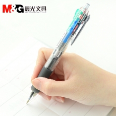 晨光(M&G) 0.7mm四色按制圆珠笔 中央开关多色原子笔#BP8030