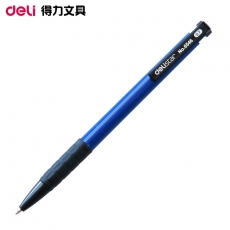 得力(Deli) 0.7mm按制圆珠笔 蓝色原子笔中油笔#6546，36支/盒