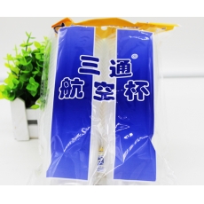 三通 一次性胶杯 7安士透明胶杯 180ml，50个/条
