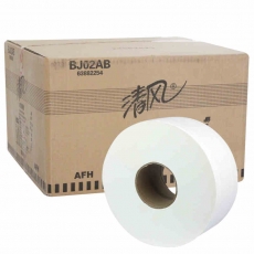 清风大卷纸 240米洗手间大卷纸公用厕所纸巾大盘纸#BJ02AB 12卷/箱