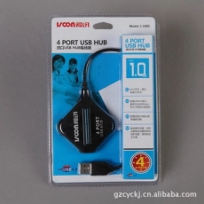 爱讯 USB2.0四接口集线器 分线器USB扩展#