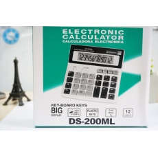 国产 12位桌面型计算器 大按键办公计算器#DS-200ML 160*160*35mm