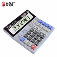 万能通(W.N.T) 12位标准大液晶计算器 办公商务计算器#WT-200B 162*160*40mm