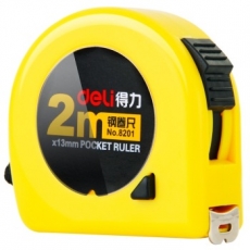 得力(Deli) 2米优质钢卷尺 工程测量卷尺伸缩尺#8201