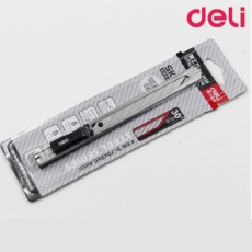得力(Deli) 9mm美工刀小号美工刀戒刀 30度全金属#2034