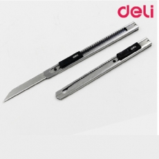 得力(Deli) 9mm美工刀小号美工刀戒刀 30度全金属#2034