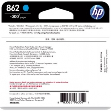 惠普(HP) 打印机墨盒 原装正品惠普墨盒#HP862，蓝色