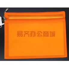 派格 双层实色拉链袋 双层网格袋 帆布袋实色拉边袋#A4-B302 ，12个/包