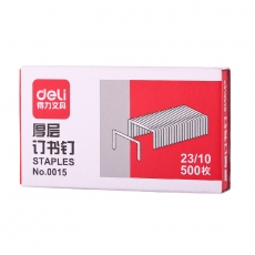 得力(Deli) 23/10加厚订书钉 厚层订书针订书器#0015，50页