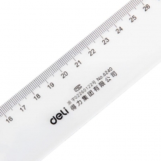 得力(Deli) 40cm有机透明直尺 刻度尺塑料直尺#6240