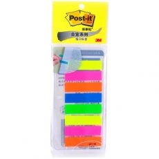 3M 报事贴 11*42mm 五色条形指示标签 分