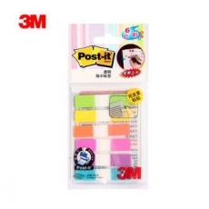 3M 报事贴 9.4*44mm 六色透明指示标签 