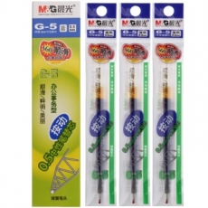 晨光(M&G) 0.5mm签字笔芯 K35/GP1008按动中性笔替芯#G-5，蓝色