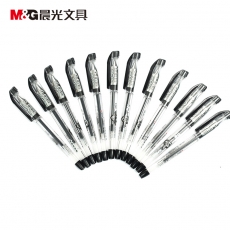 晨光(M&G) 0.3mm极细财务中性笔 财务水笔会计记账笔#K41，黑色，12支装