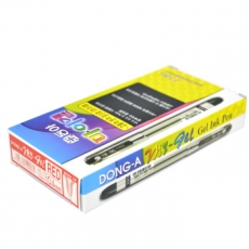 东亚(DONG-A) 0.4mm雾杆签字笔 针管尖中性笔水笔#MY-GEL，红色，12支装