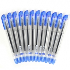 东亚(DONG-A) 0.4mm雾杆签字笔 针管尖中性笔水笔#MY-GEL，蓝色，12支装
