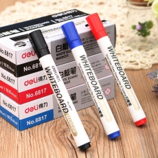 得力(Deli) 思达可擦白板笔 白板专用笔#6817，黑色