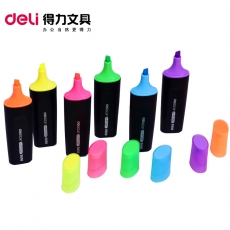 得力(Deli) 思达荧光笔 彩色标记笔标识笔记号笔#S600，粉红，10支装