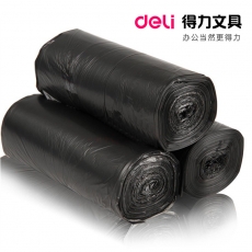 得力(Deli) 45*55cm中号塑料垃圾袋 平口垃圾袋平口袋#9573，30个装