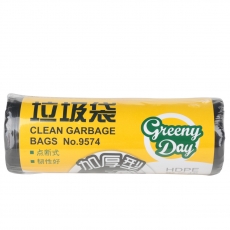 得力(Deli) 50*60cm大号塑料垃圾袋 平口垃圾袋平口袋#9574，30个装