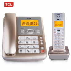 TCL 数字无绳电话子母机 无线固定电话一拖一#HCD868(D61)