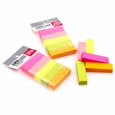 得力(Deli) 50*15mm 五色荧光纸质指示标签 彩标签贴便利贴便签条#7154