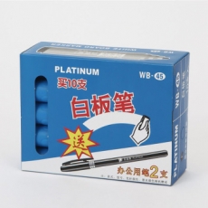 白金 单头易擦白板笔 可擦白板专用笔大头笔#WB-45，红色