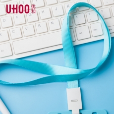 优和UHOO 1cm 螺纹工卡绳 挂绳工作卡绳 胸卡绳胸卡挂绳，10条/包