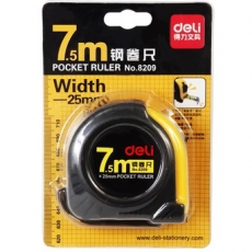 得力(Deli) 7.5米全包胶钢卷尺 耐摔精度测