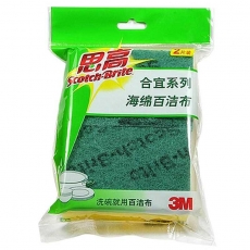 3M 合宜海绵百洁布 清洁布洗碗布（2片装）#G6