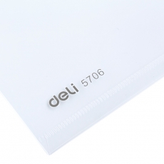 得力(Deli) A4二页文件保护套文件保护袋 L型单片夹文件套#5706